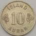 Монета Исландия 10 эйре 1963 КМ10 aUNC арт. 18723