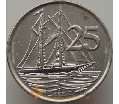 Монета Каймановы острова 25 центов 1992-1996 aUNC КМ90а арт. 10066