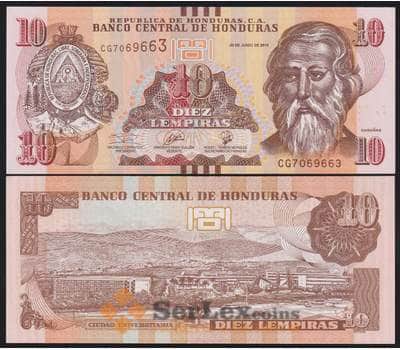 Гондурас банкнота 10 лемпира 2019 Р99 UNC арт. 43694
