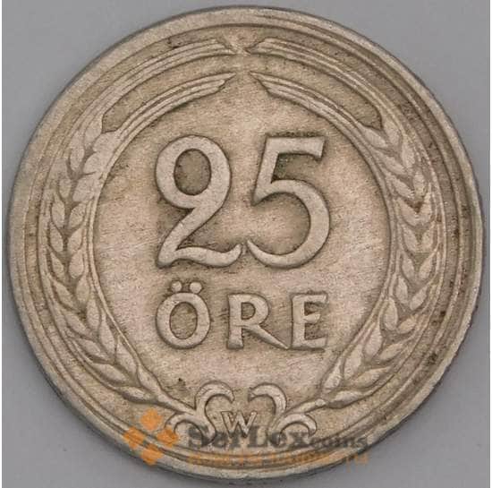 Швеция монета 25 эре 1921 КМ798 VF арт. 43966