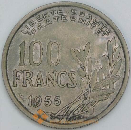 Франция 100 франков 1955 КМ919.1 XF арт. 56933 Франция 100 франков 1955 КМ919.1 XF арт. 56933