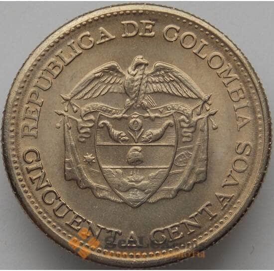 Колумбия 50 сентаво 1959 КМ217 UNC (J05.19) арт. 17336