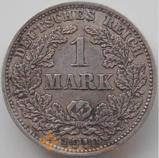 Германия 1 марка 1910 D КМ14 XF арт. 12152