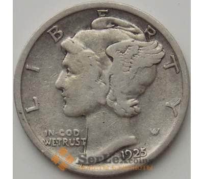Монета США дайм 10 центов 1925 S КМ140 VF арт. 12129