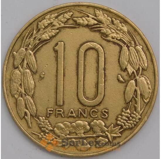 Центральная Африка монета 10 франков 1974 КМ9 XF арт. 43378
