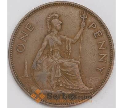 Великобритания монета 1 пенни 1938 КМ845 XF арт. 42932