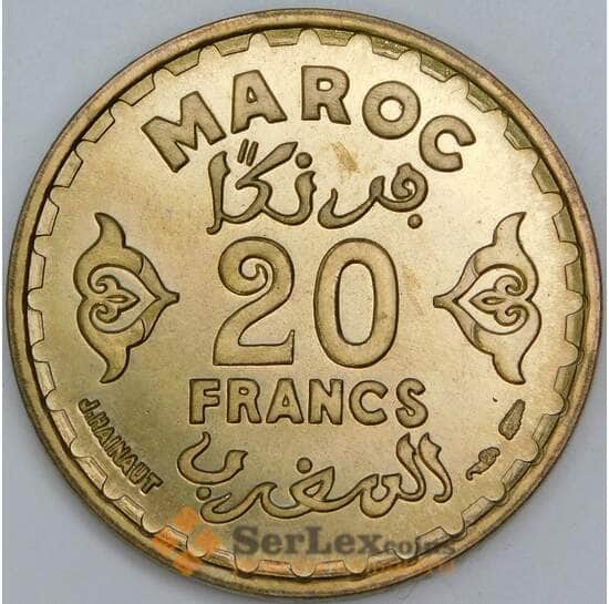 Марокко 20 франков 1952 Y50 BU арт. 57289