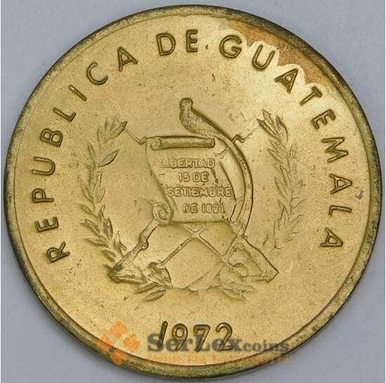 Гватемала 1 сентаво 1972 КМ273 UNC арт. 57566