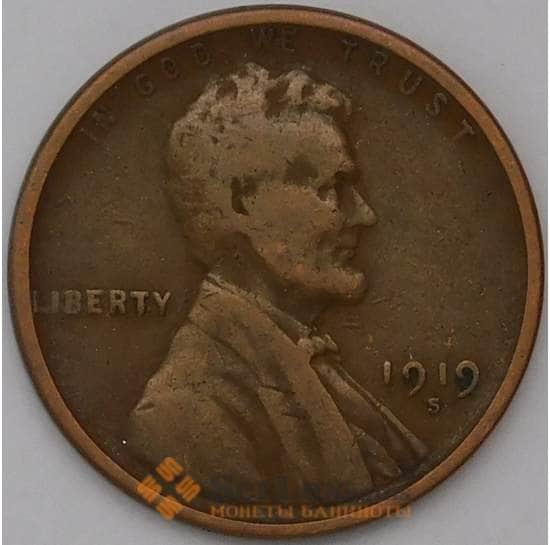 США 1 цент 1919 КМ132  арт. 31015