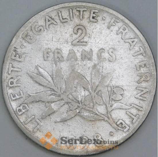 Франция 2 франка 1898 КМ845 VG арт. 56992
