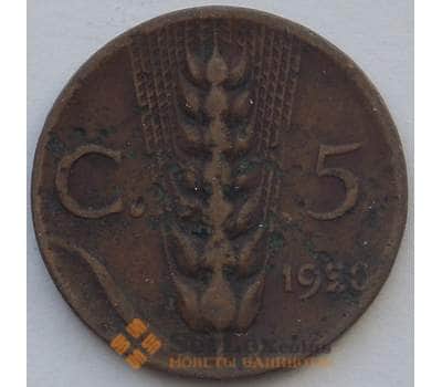 Монета Италия 5 чентезимо 1920 КМ59 F (J05.19) арт. 16370