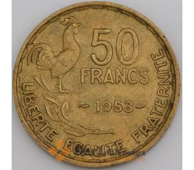 Франция монета 50 франков 1950-1958 КМ918 AU арт. 45258