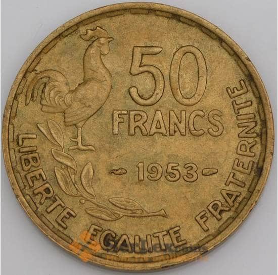 Франция монета 50 франков 1950-1958 КМ918 AU арт. 45258