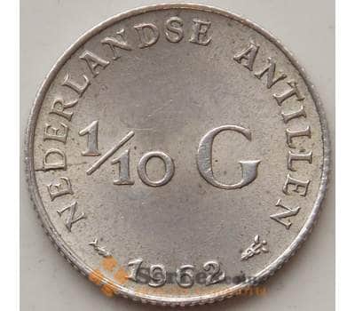 Монета Нидерландские Антиллы 1/10 гульдена 1962 КМ3 XF арт. 12891