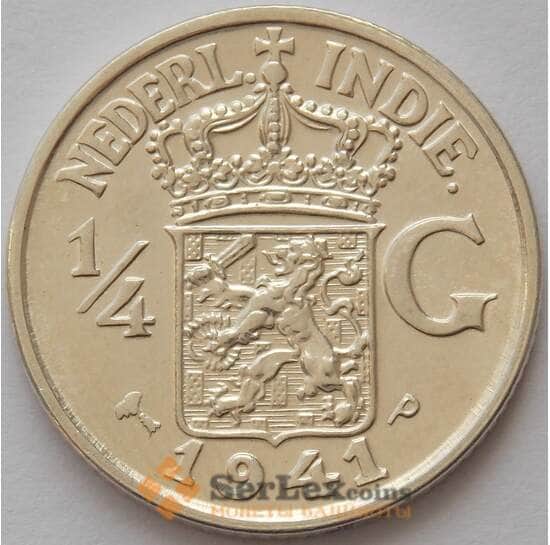 Нидерландская Восточная Индия 1/4 гульдена 1941 Р КМ319 UNC (J05.19) арт. 16665