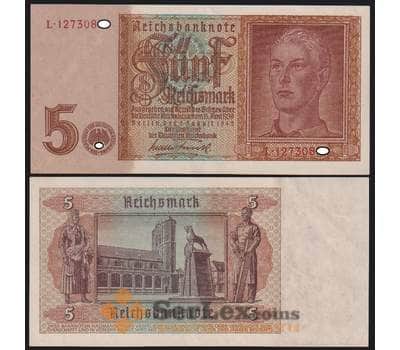Германия банкнота 5 марок 1942 Р186 aUNC арт. 48385