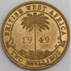 Британская Западная Африка монета 2 шиллинга 1949 КМ29 aUNC арт. 45865