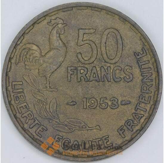 Франция 50 франков 1953 КМ918.1 XF арт. 57000