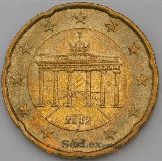 Германия 20 центов 2002 J AU арт. 28569