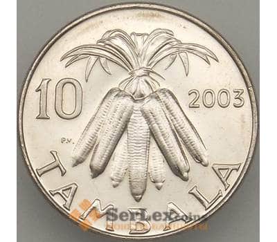 Монета Малави 10 тамбала 2003 КМ27 UNC (J05.19) арт. 18166