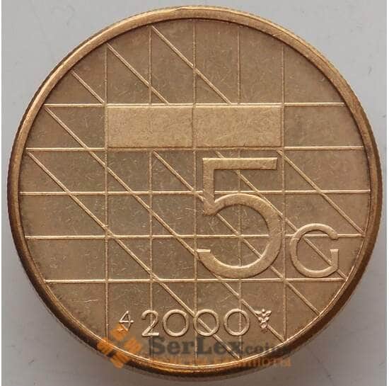 Нидерланды монета 5 гульденов 2000 КМ210 AU арт. 13108