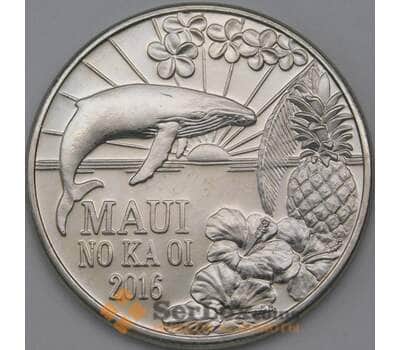 Мауи 1 доллар 2016 UNUSUAL Кит арт. 26227