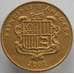 Монета Андорра 5 сантимов 2002 КМ181 UNC арт. 14612
