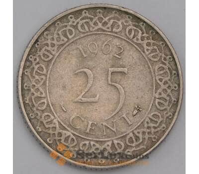 Суринам монета 25 центов 1962 КМ14 AU арт. 44512