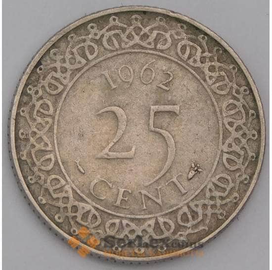 Суринам монета 25 центов 1962 КМ14 AU арт. 44512