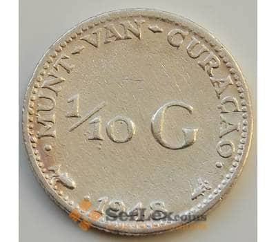 Монета Кюрасао 1/10 гульдена 1948 КМ48 VF-  арт. 8321