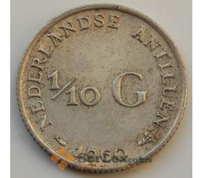 Монета Нидерландские Антиллы 1/10 гульдена 1960 КМ3 VF арт. 8315