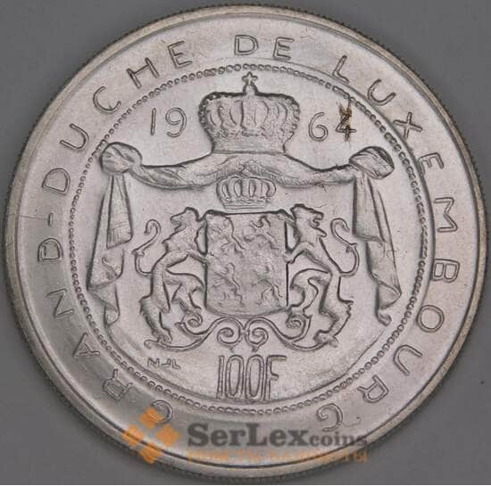 Люксембург 100 франков 1964 КМ54 UNC арт. 53307