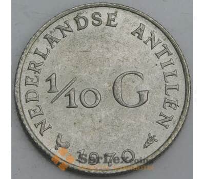 Монета Нидерландские Антиллы 1/10 гульдена 1970 КМ3 aUNC арт. 12190