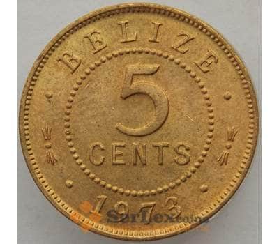 Монета Белиз 5 центов 1973 КМ34 UNC (J05.19) арт. 15675