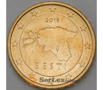 Монета Эстония 10 центов 2018 КМ64 UNC арт. 29037