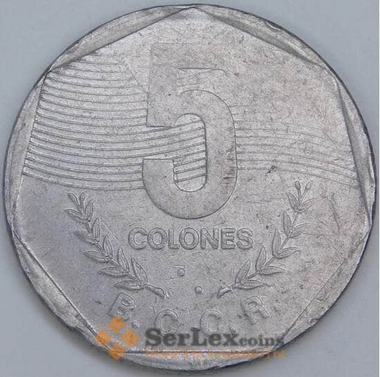 Коста-Рика 5 колонов 1989 КМ214.1 VF арт. 57218