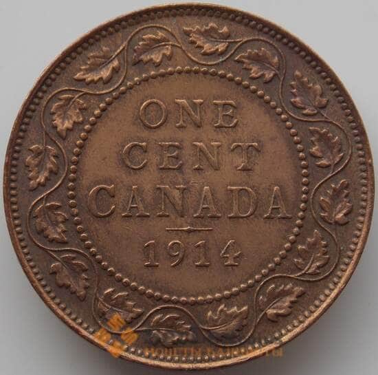Канада 1 цент 1914 КМ21 XF арт. 11657
