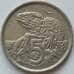 Монета Новая Зеландия 5 центов 1975 КМ34 XF арт. 17262