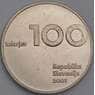 Словения монета 100 толаров 2001 КМ42 AU 10 лет Республике  арт. 42336