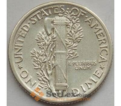 Монета США дайм 10 центов 1936 КМ140 aUNC арт. 12798