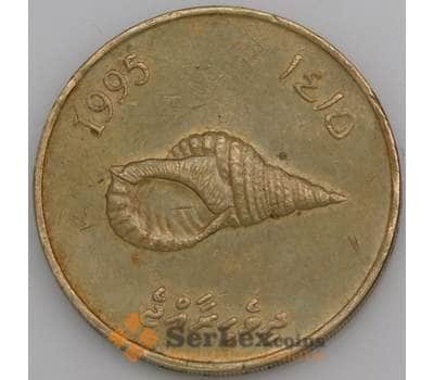 Мальдивы монета 2 руфии 1995 КМ88 XF арт. 46003