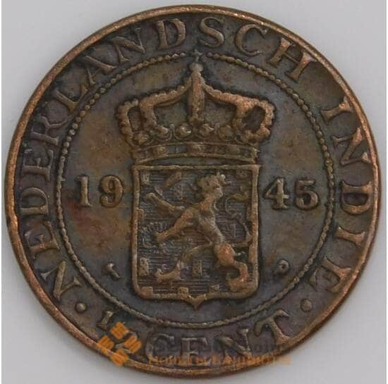 Нидерландская Индия монета 1/2 цента 1945 P КМ314 XF арт. 17869