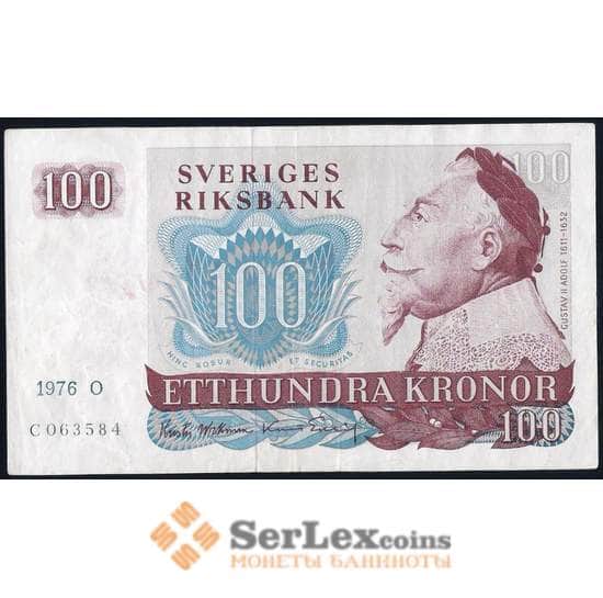 Швеция банкнота 100 крон 1976 Р54 XF арт. 39747