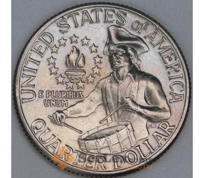 Монета США 25 центов 1976 D КМ204 XF Барабанщик  арт. 28716