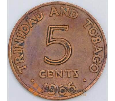 Тринидад и Тобаго 5 центов 1966 КМ2 XF арт. 57544