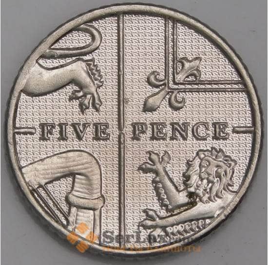 Великобритания монета 5 пенсов 2014 КМ1109d aUNC арт. 45920