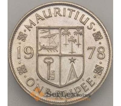 Монета Маврикий 1 рупия 1987 КМ35 aUNC (J05.19) арт. 18136