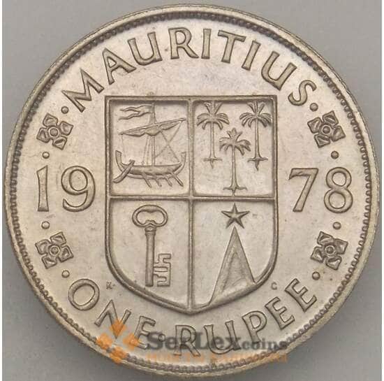 Маврикий 1 рупия 1987 КМ35 aUNC (J05.19) арт. 18136