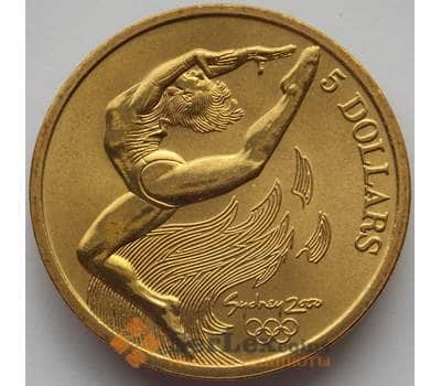 Монета Австралия 5 долларов 2000 КМ357 BU Гимнастика Олимпиада Сидней (J05.19) арт. 17204