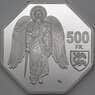 Сант-Мишель 500 франков 2020 Prooflike UNUSUAL Ангел арт. 26285